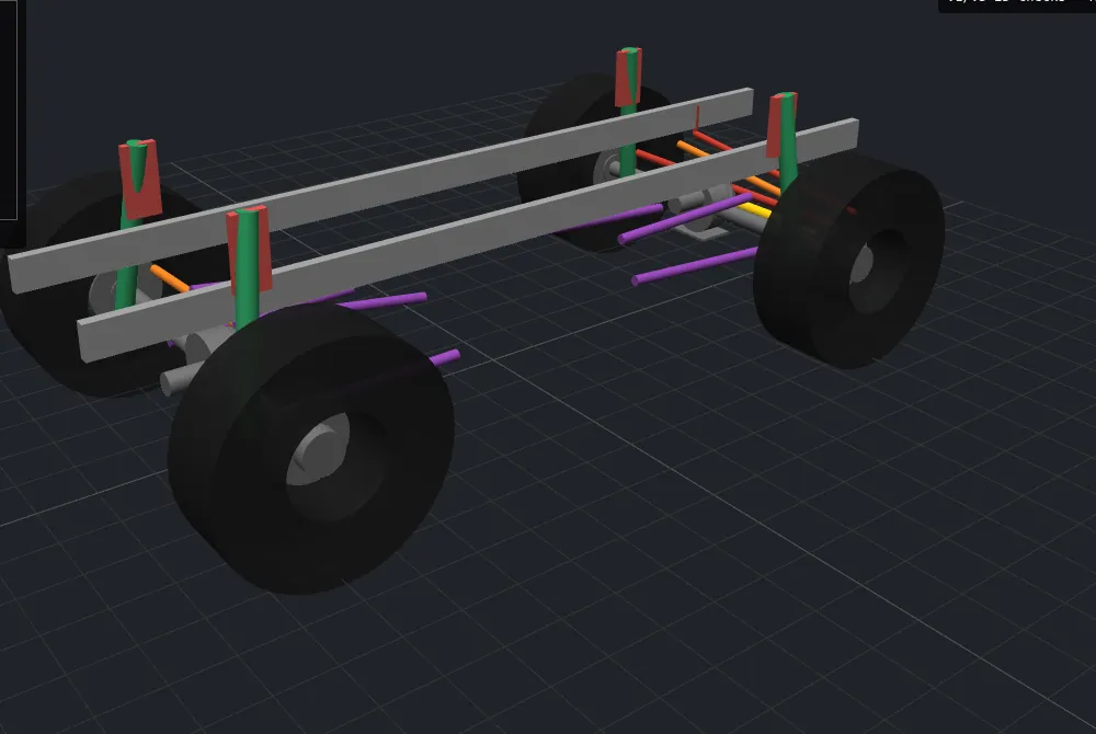 MOAB axle and suspension layout in the CAD viewer
